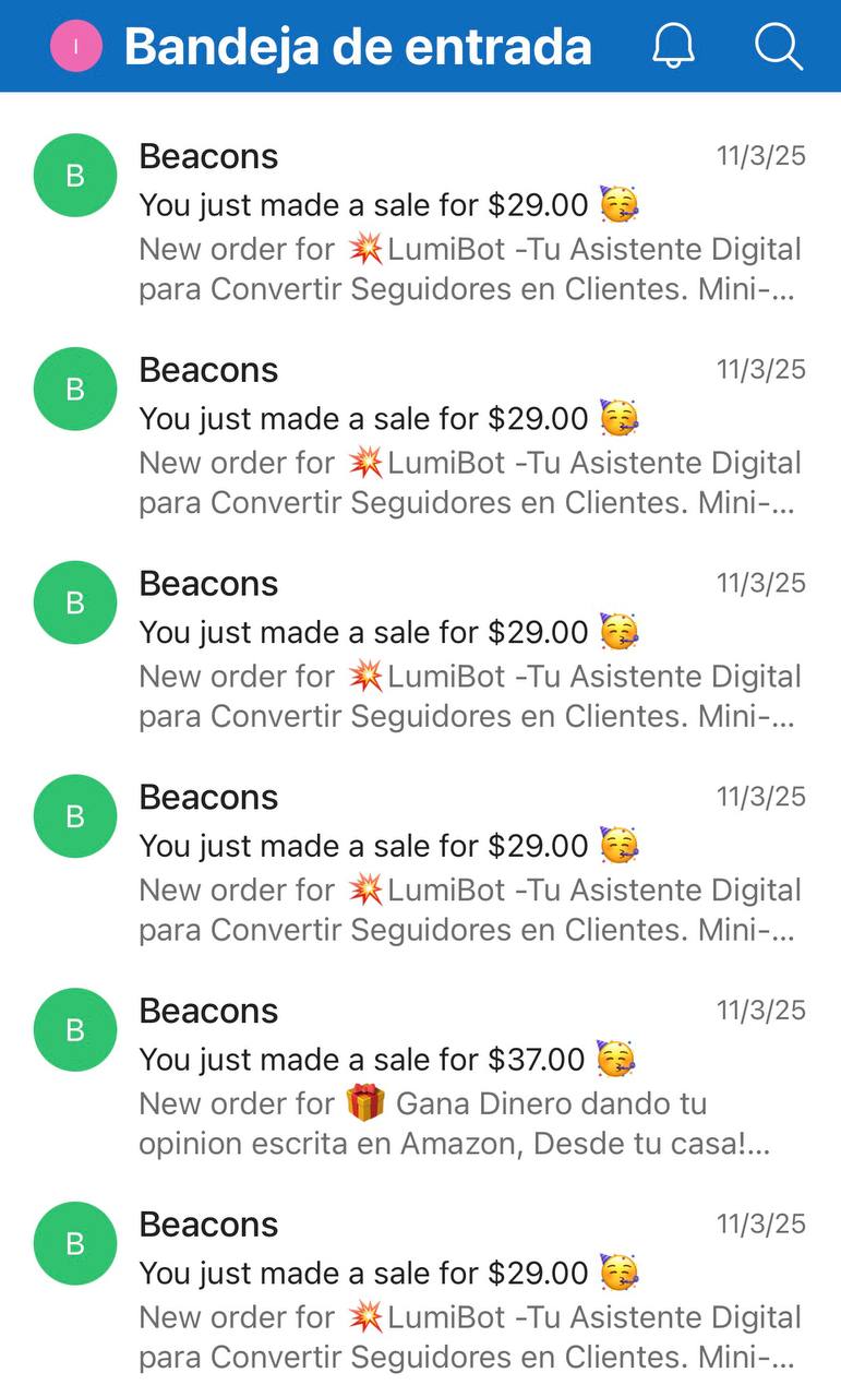 Notificación de venta 7