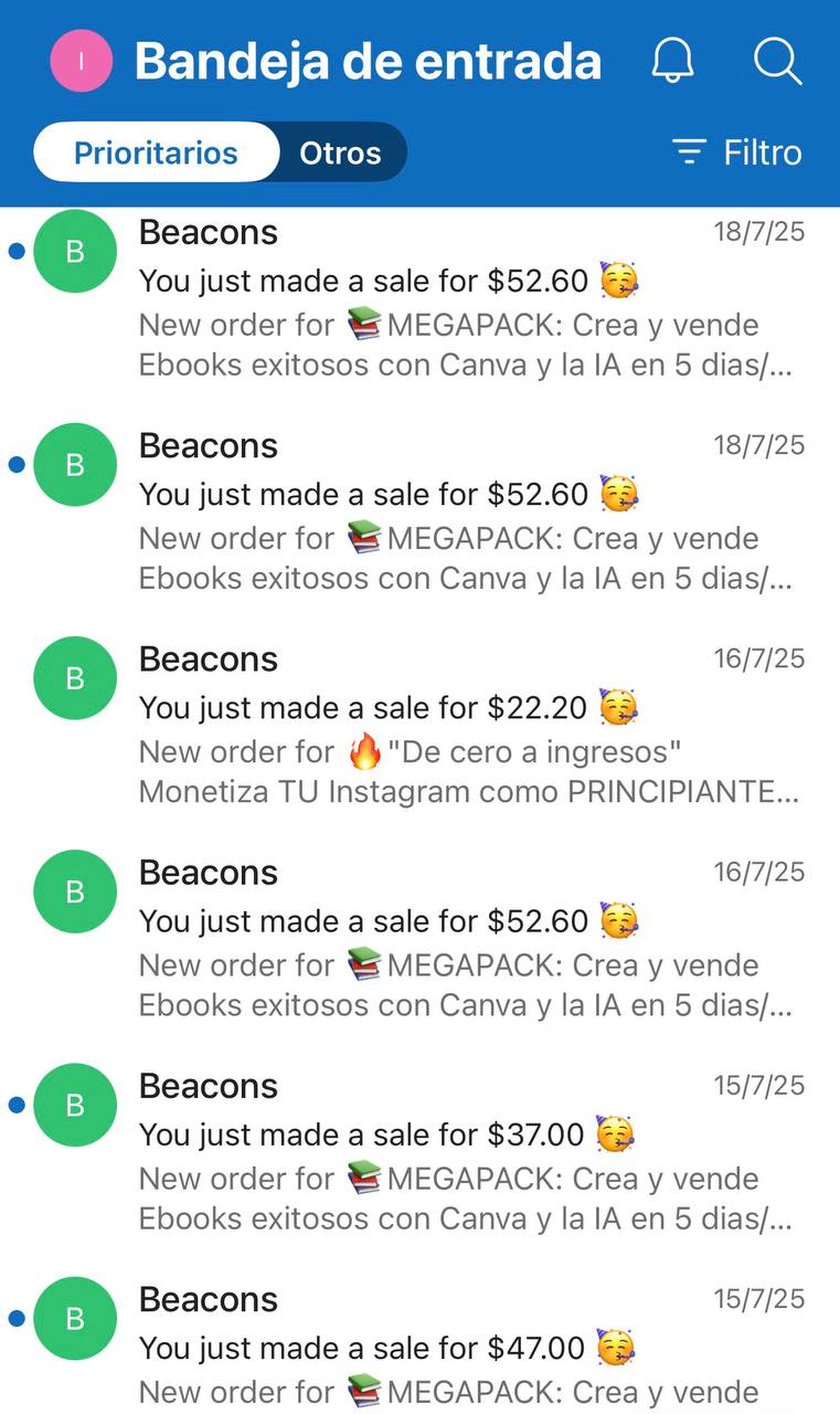 Notificación de venta 3